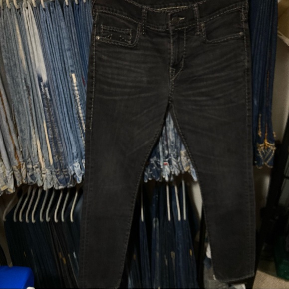 $OLD Womens Geno RelaxedSlim CableStitch in “MIDNIGHT TRACKS” wash True Religion - Picture 3 of 8